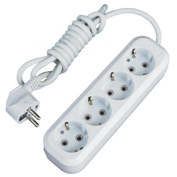 Удлинитель "Эксперт"  4 гнезда 5 метра 16А/3,5кВт с заземлением ПВС 3х1 EKF