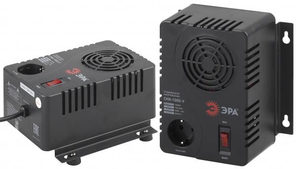 Стабилизатор однофазный  1,0кВа релейный напольный ЭРА СНК-1000-У компактный,  без д. 160-260В/220В, 1000ВА (8)