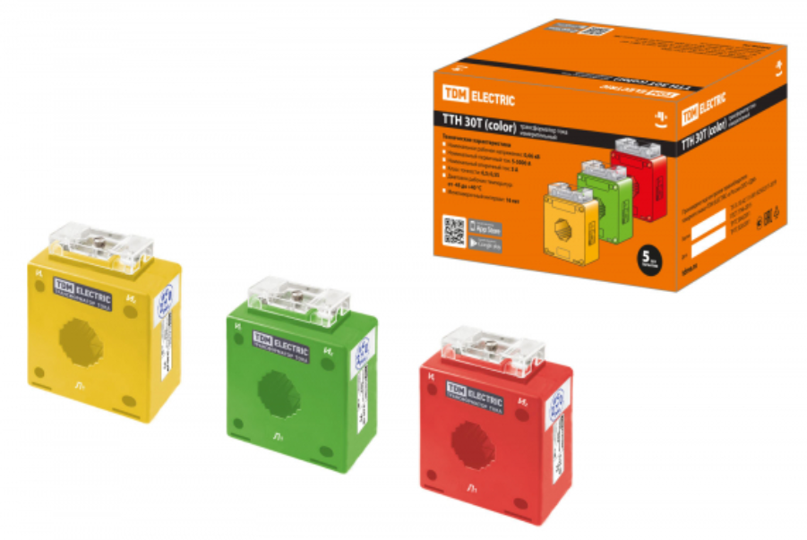ТТН  30T/100/5-5VA/0,5-Р (3 шт., color) TDM