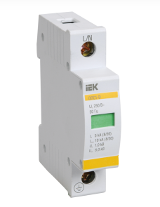 Ограничитель импульсных перенапряжений  1П  Un=230B  In=5kA  Im=10kA  ОПС1-D 1Р  IEK