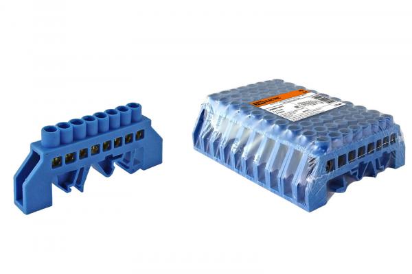 Шина нулевая 8х12мм  8 групп в изоляторе на DIN-рейку 8x12мм 8 групп TDM